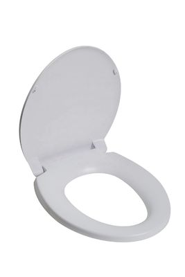 O Couvercle en forme ronde Couverture du siège toilette 435*365*465mm avec plaque de couverture tampon Fermeture douce PP Fermeture lente silencieuse
