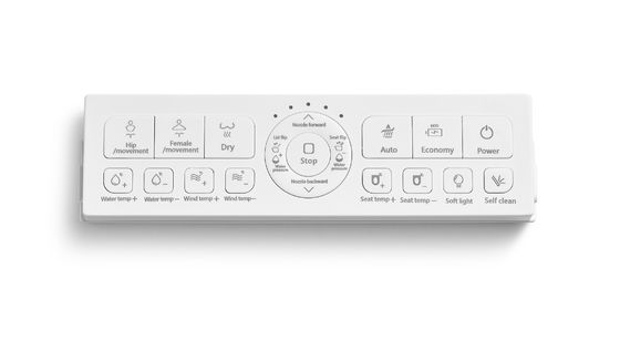 U Shape Soft Close Sanitary Ware Mode de nuit siège de toilette intelligent avec plastique antibactérien haut de gamme et amortisseur intégré
